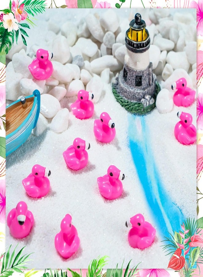 LHSYFBZ 150Pcs Mini Resin Flamingo, Flamingo Tiny Ducks, Cute Flamingos Figurine for Cake Topper Garden Dollhouse Landscape Aquarium Ornaments DIY Crafts - Image 5